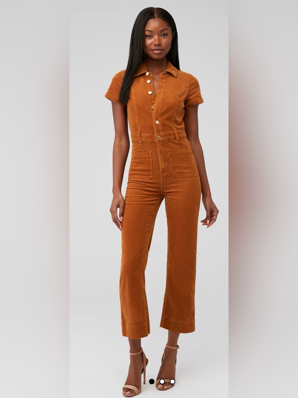 Everhart Cropped Corduroy Jumpsuit